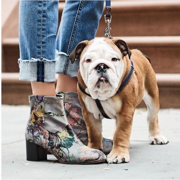 Rag & Bone Gray Floral DREA Boots - Picture 1 of 12